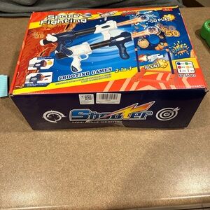 Space Fighting 2-in-1 Kids Toy Blaster - Blue & White